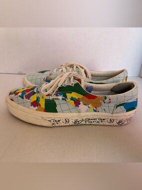 Vans Era World Map “Save Our Planet” Sneakers Women’s 8
